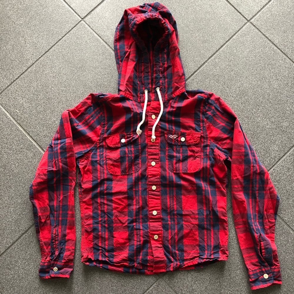 Hollister Hooded Flannel Shirt